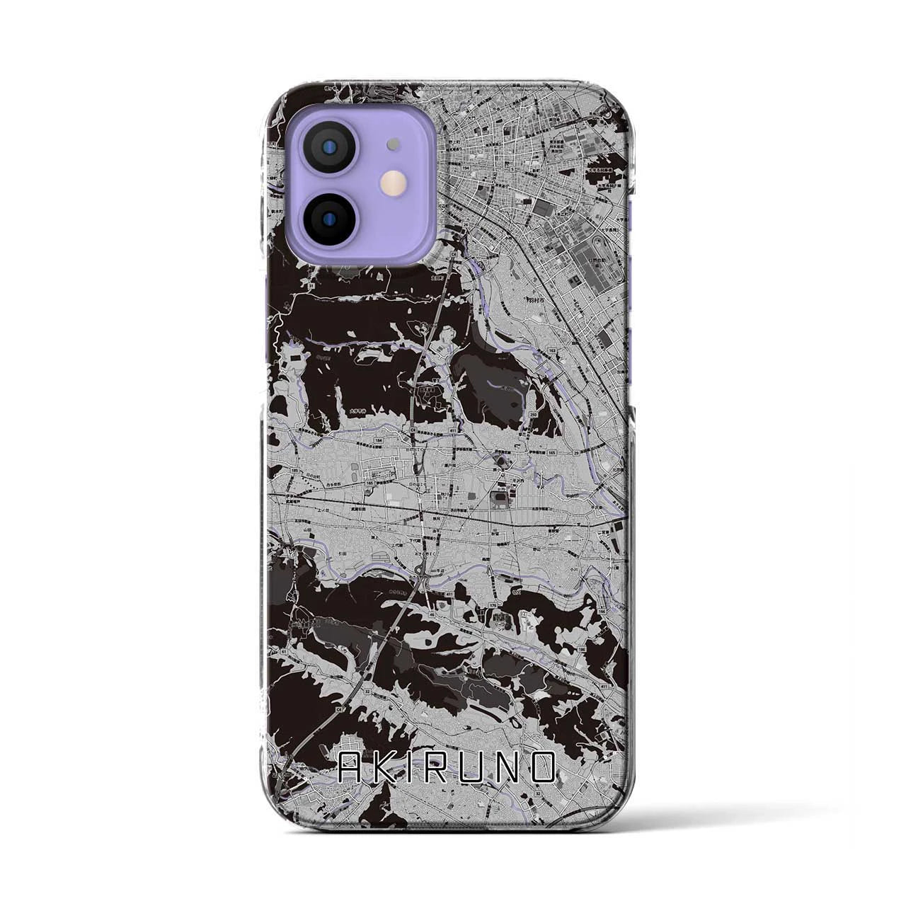 【あきる野(東京都)】地図柄iPhoneケース(クリアタイプ)