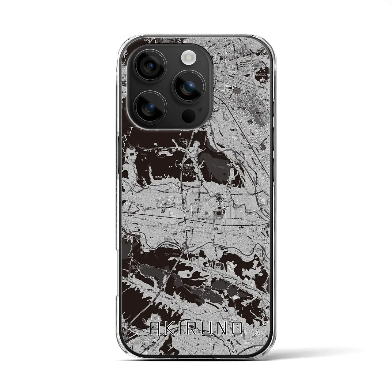 【あきる野(東京都)】地図柄iPhoneケース(クリアタイプ)