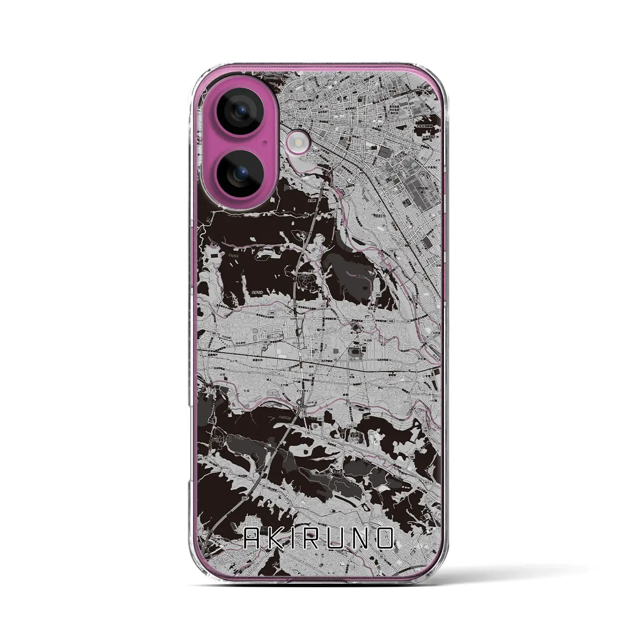 【あきる野(東京都)】地図柄iPhoneケース(クリアタイプ)