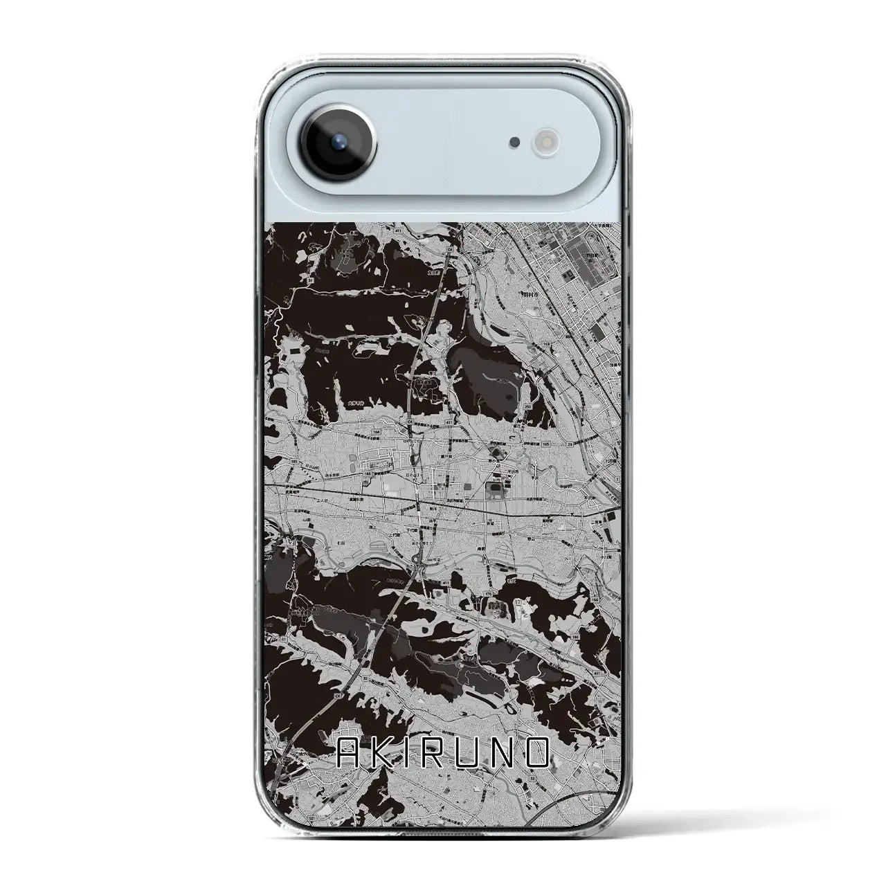 【あきる野(東京都)】地図柄iPhoneケース(クリアタイプ)