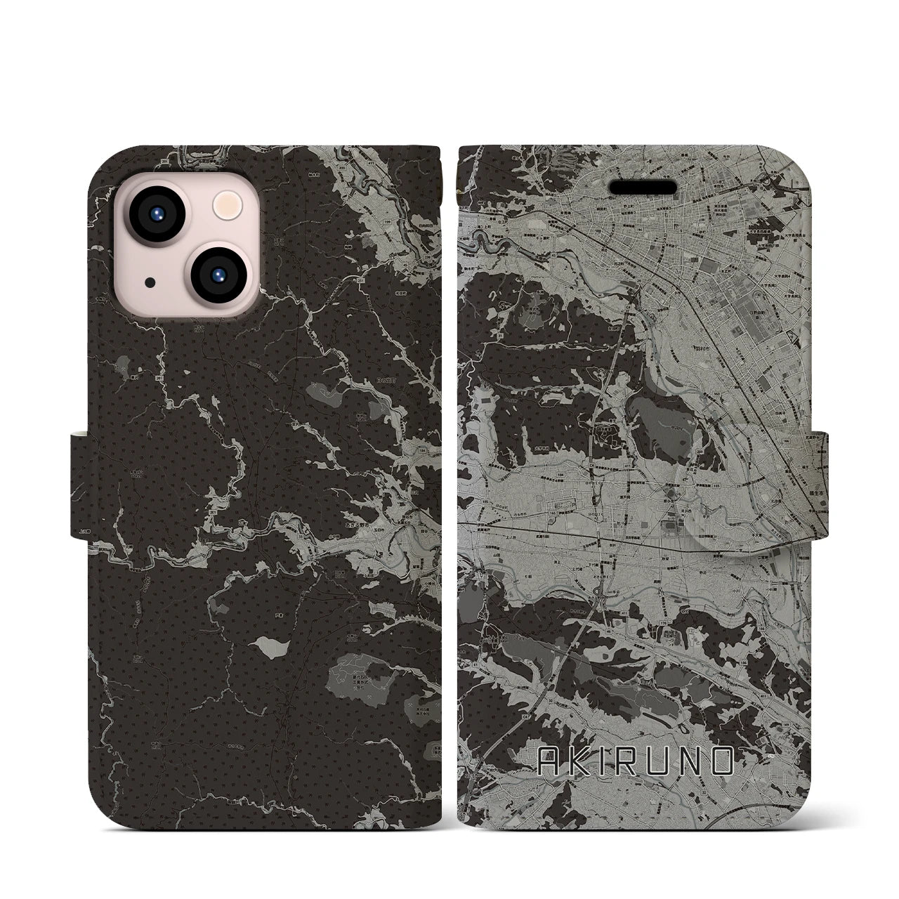 【あきる野(東京都)】地図柄iPhoneケース(手帳タイプ)