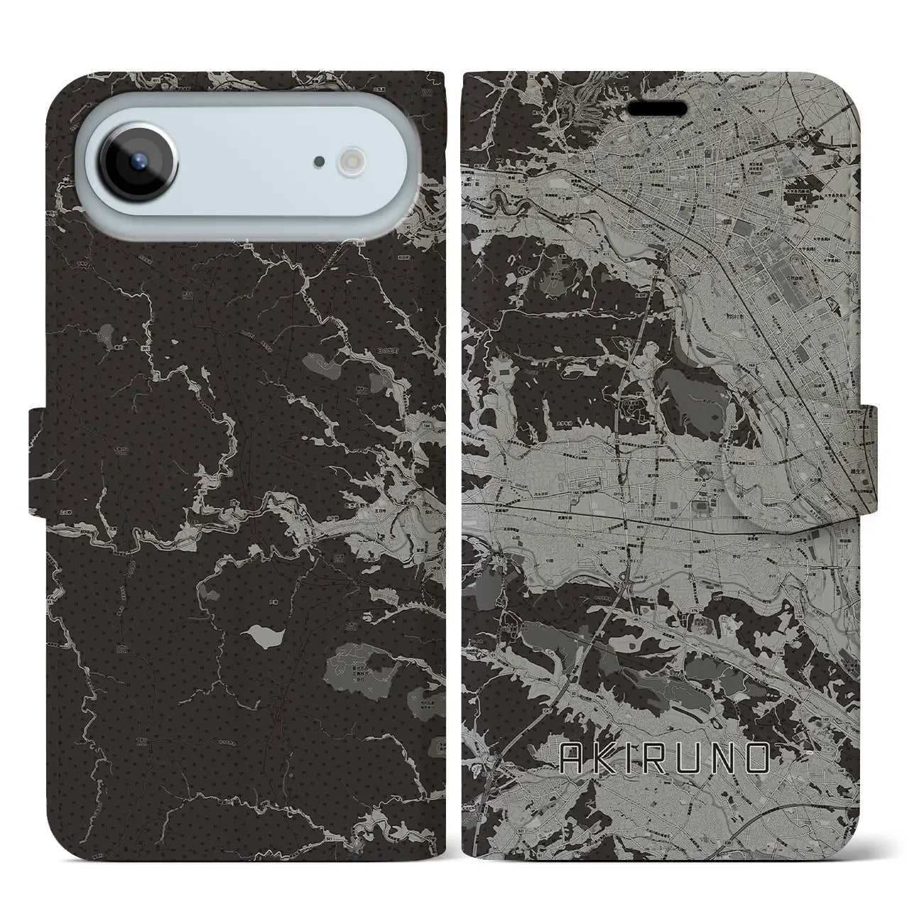 【あきる野(東京都)】地図柄iPhoneケース(手帳タイプ)