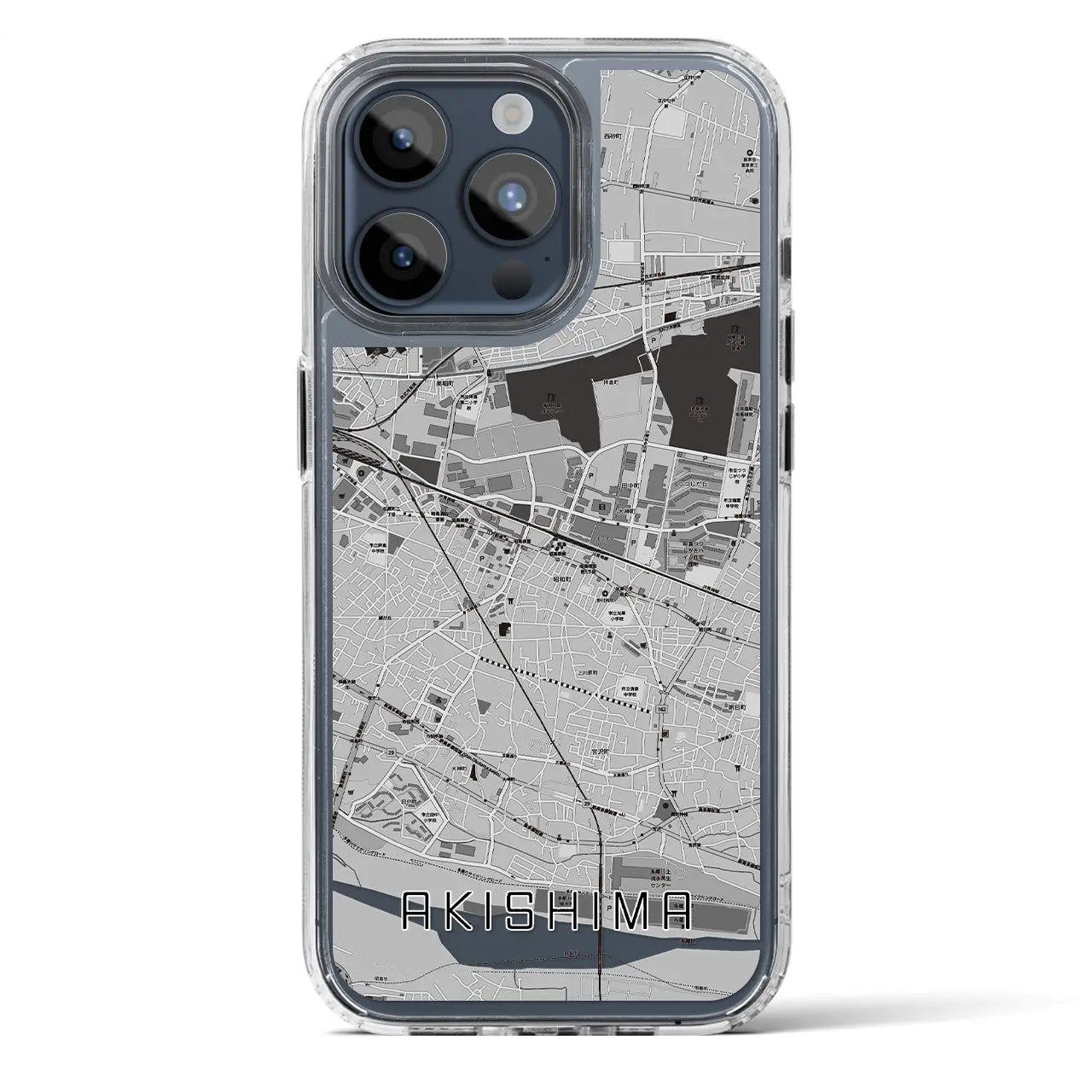 【昭島(東京都)】地図柄iPhoneケース(MagSafeタイプ)