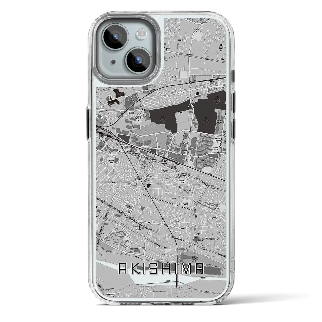 【昭島(東京都)】地図柄iPhoneケース(MagSafeタイプ)