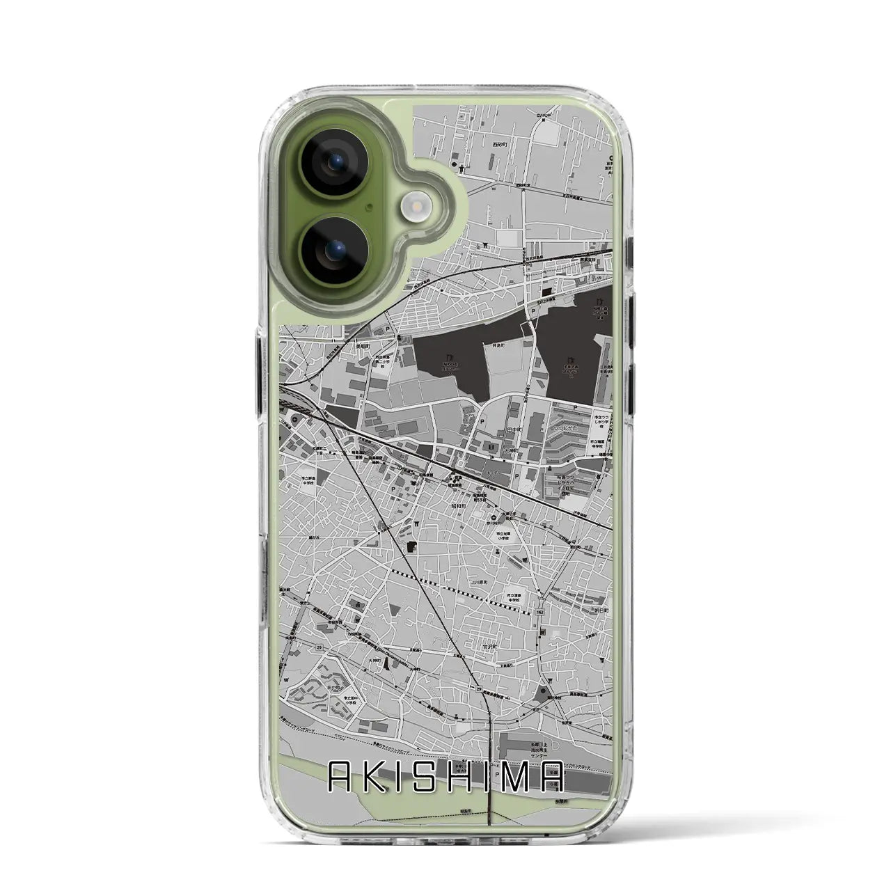 【昭島(東京都)】地図柄iPhoneケース(MagSafeタイプ)