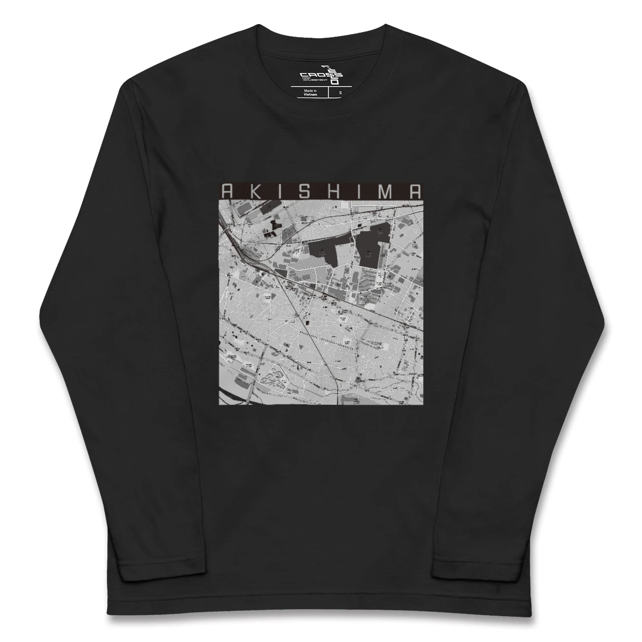 【昭島(東京都)】地図柄ロングスリーブTシャツ