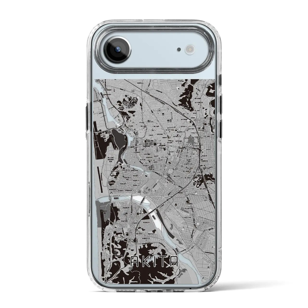 【秋田(秋田県)】地図柄iPhoneケース(MagSafeタイプ)