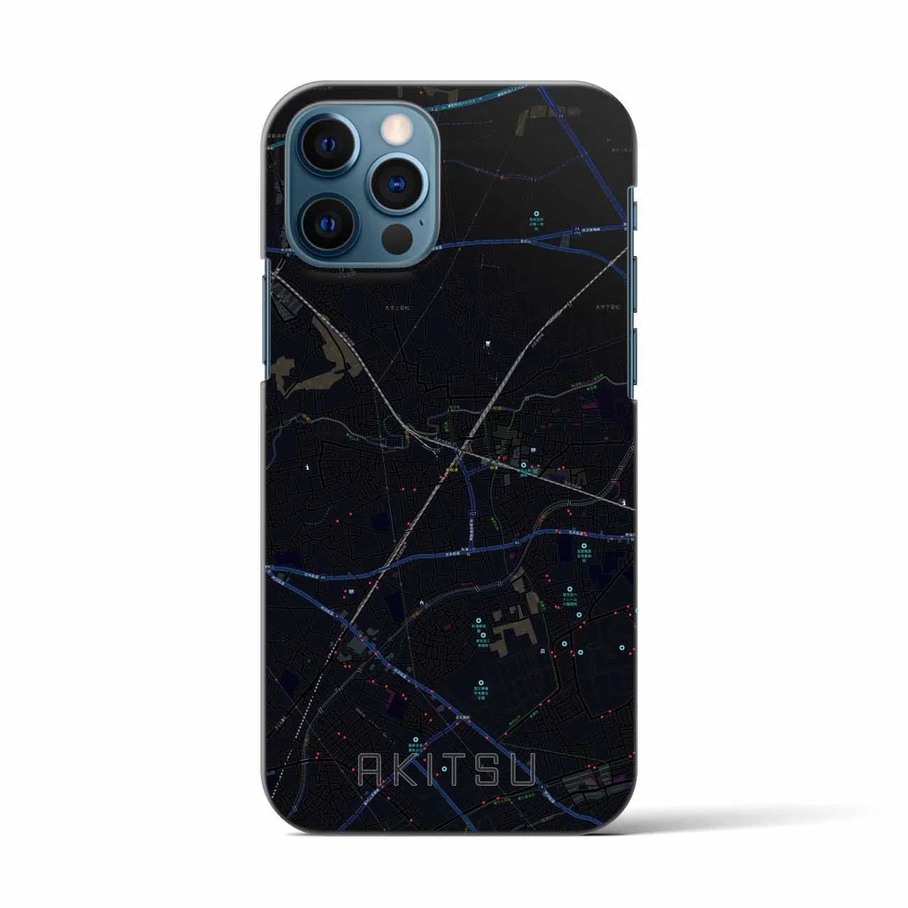 【秋津(東京都)】地図柄iPhoneケース(バックカバータイプ)