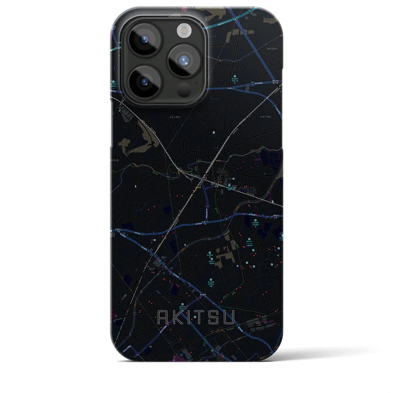 【秋津(東京都)】地図柄iPhoneケース(バックカバータイプ)