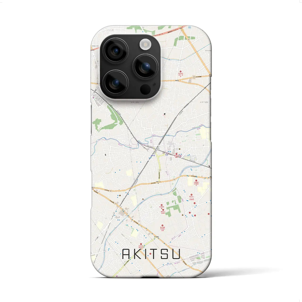 【秋津(東京都)】地図柄iPhoneケース(バックカバータイプ)
