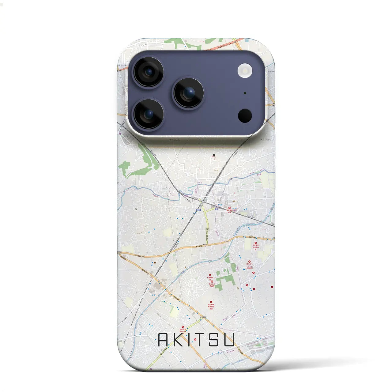 【秋津(東京都)】地図柄iPhoneケース(バックカバータイプ)