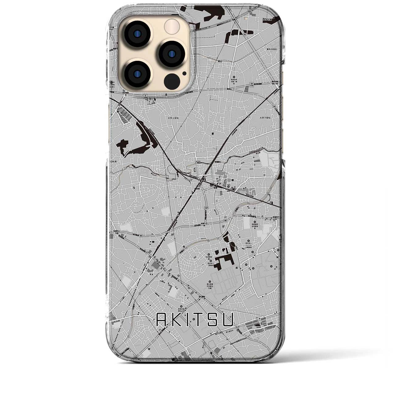 【秋津(東京都)】地図柄iPhoneケース(クリアタイプ)