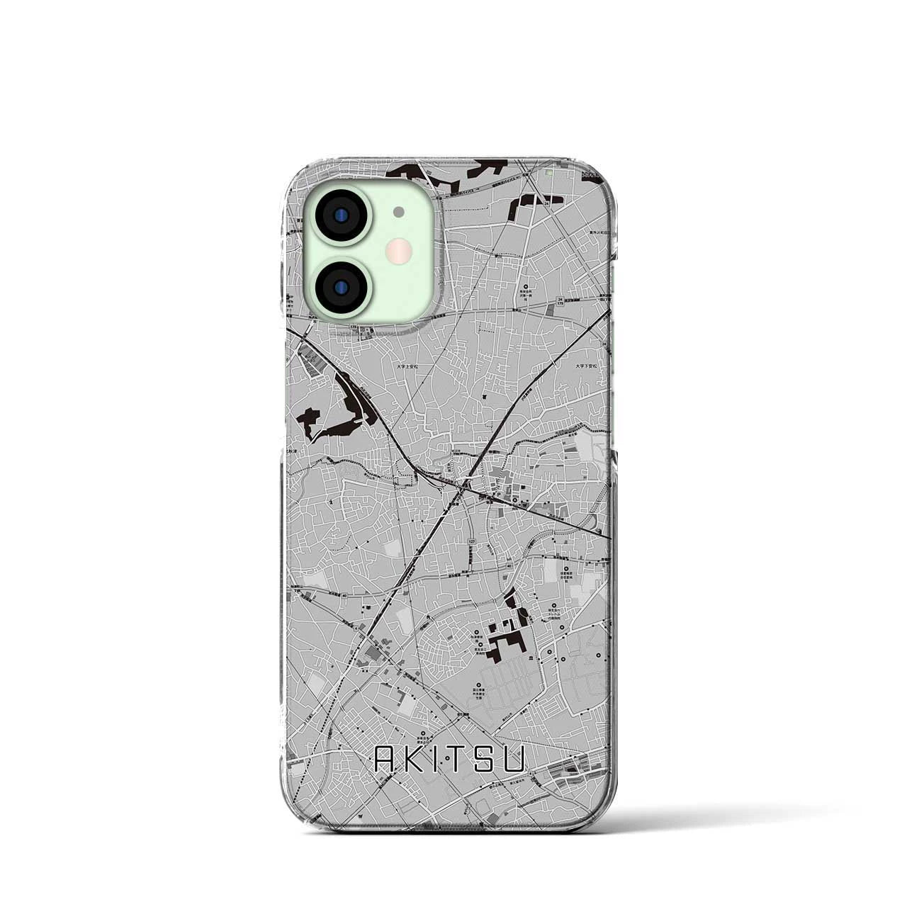 【秋津(東京都)】地図柄iPhoneケース(クリアタイプ)