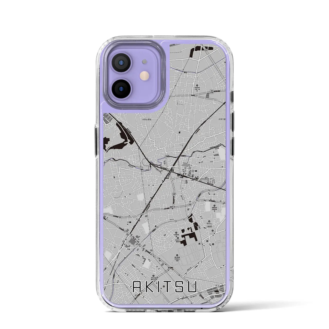 【秋津(東京都)】地図柄iPhoneケース(MagSafeタイプ)