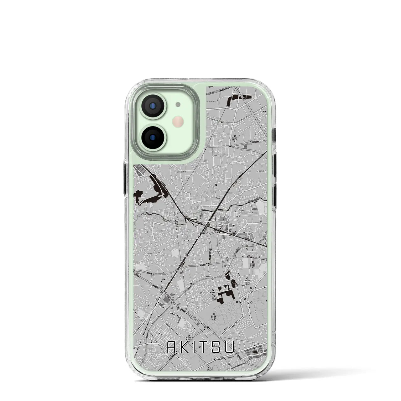 【秋津(東京都)】地図柄iPhoneケース(MagSafeタイプ)