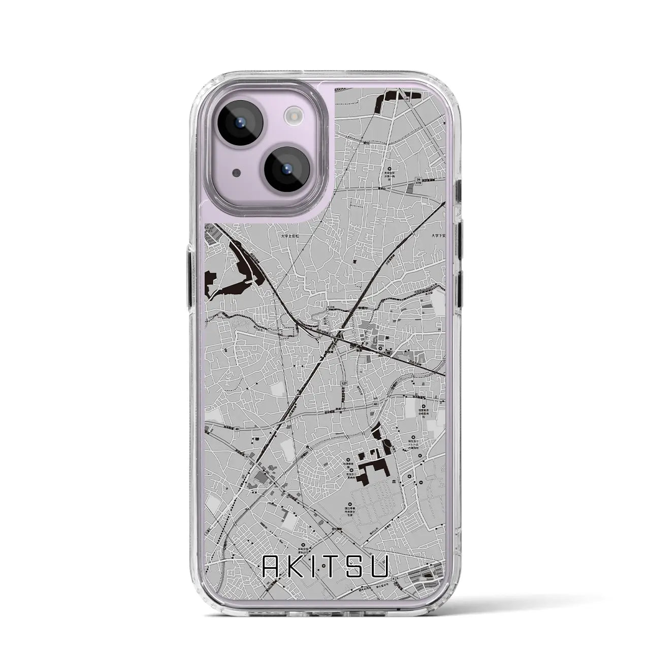 【秋津(東京都)】地図柄iPhoneケース(MagSafeタイプ)