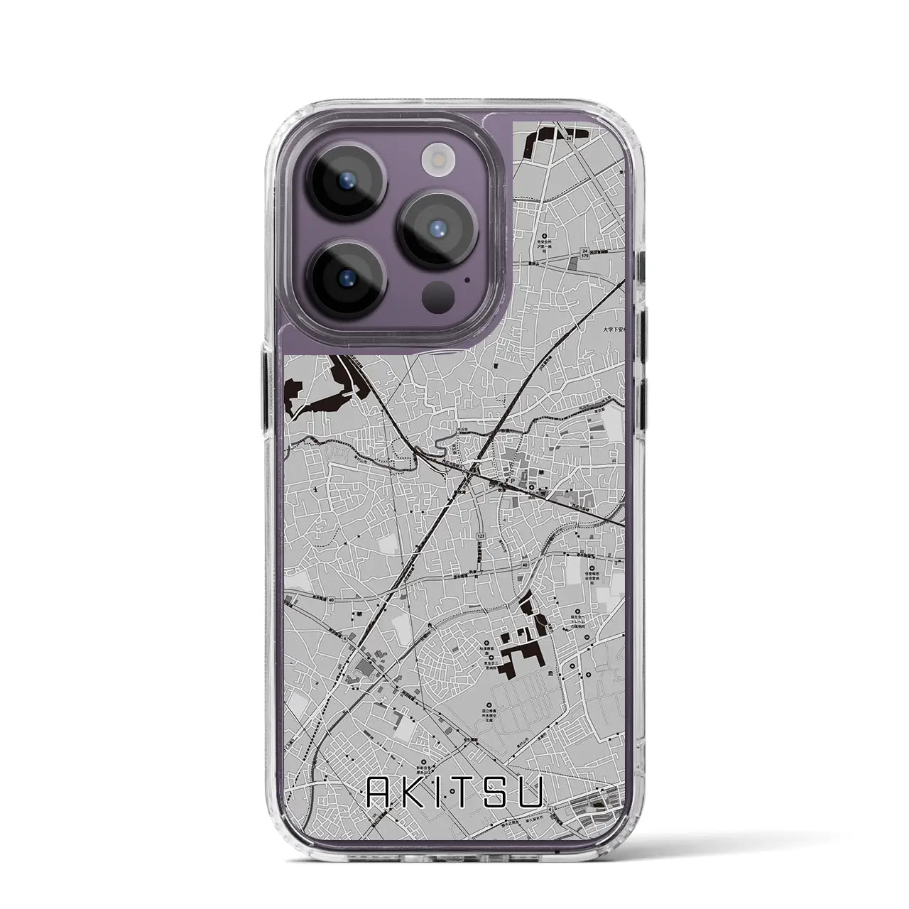 【秋津(東京都)】地図柄iPhoneケース(MagSafeタイプ)