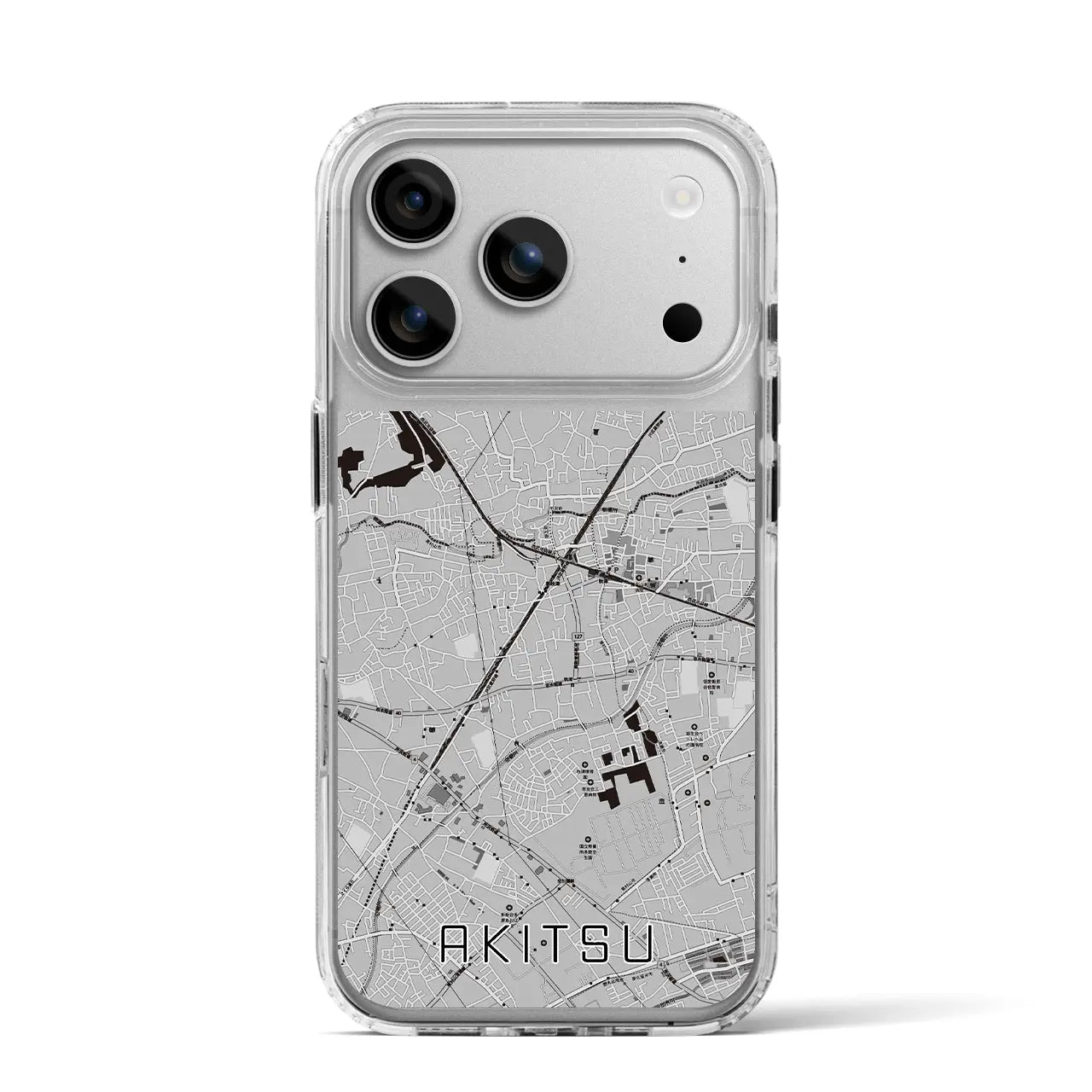 【秋津(東京都)】地図柄iPhoneケース(MagSafeタイプ)