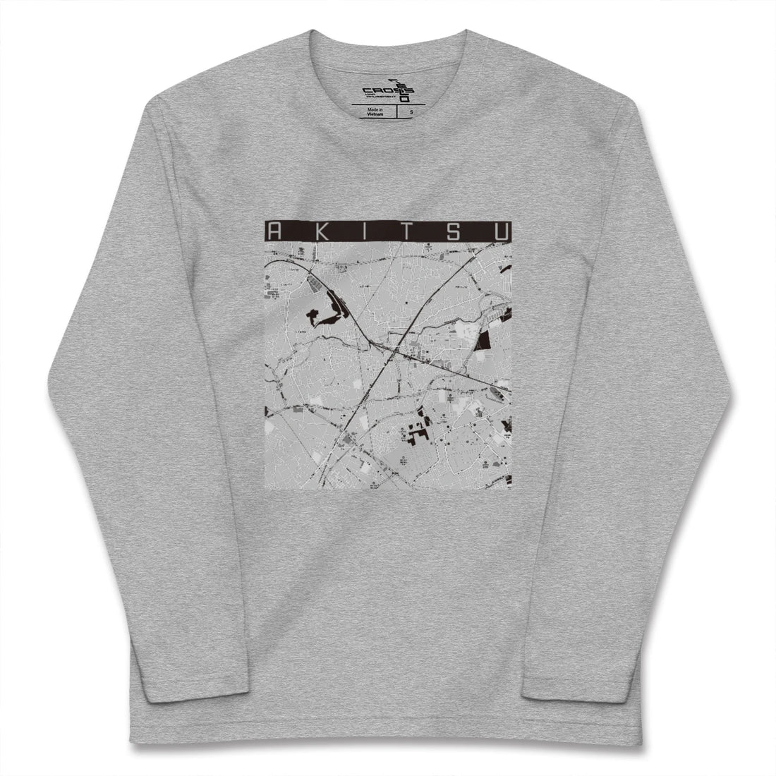 【秋津(東京都)】地図柄ロングスリーブTシャツ