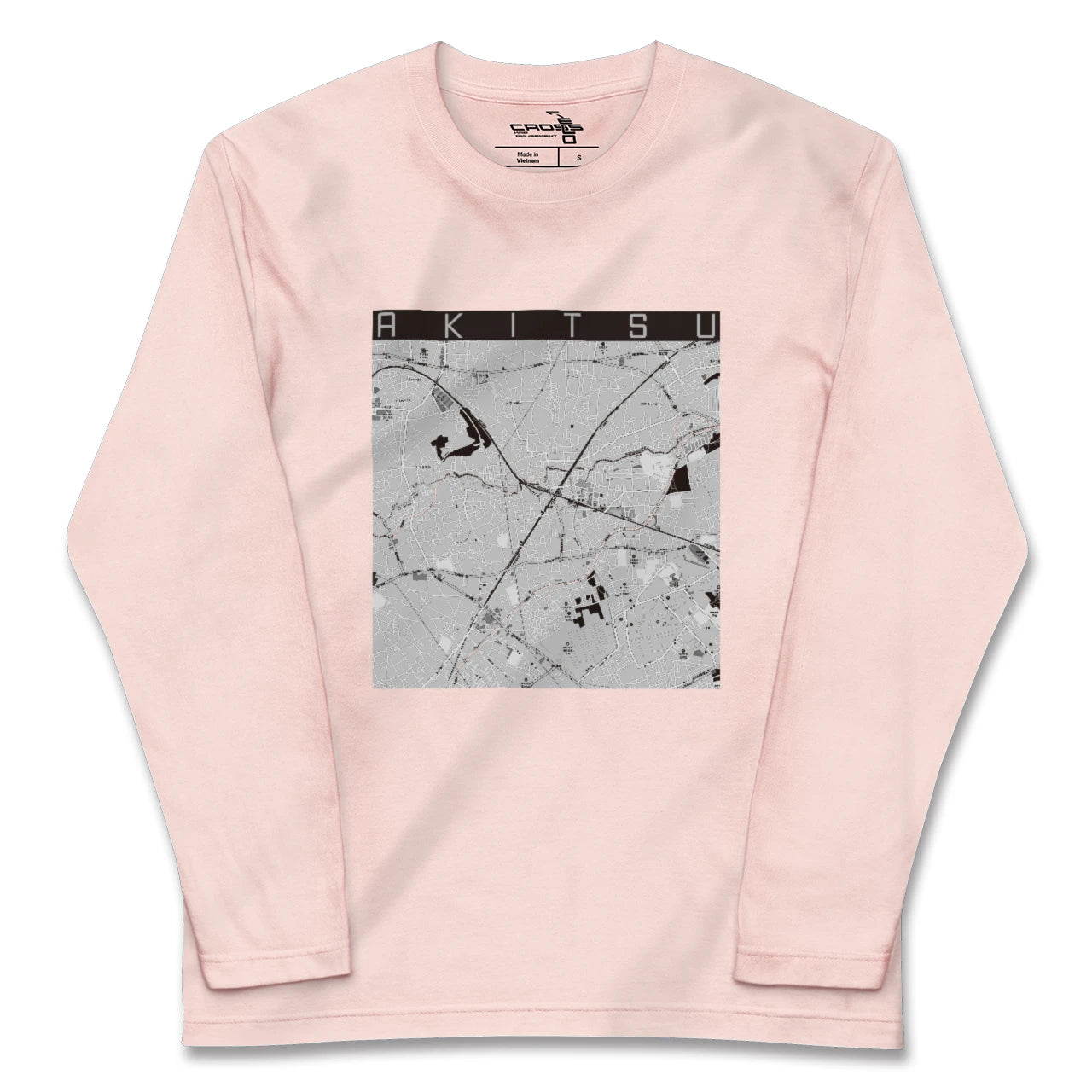 【秋津(東京都)】地図柄ロングスリーブTシャツ