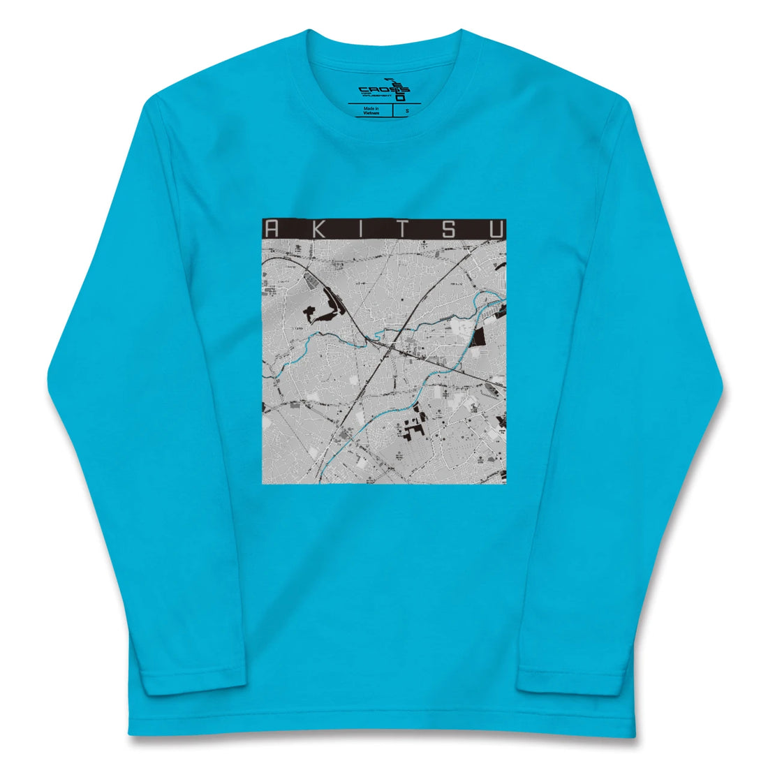 【秋津(東京都)】地図柄ロングスリーブTシャツ