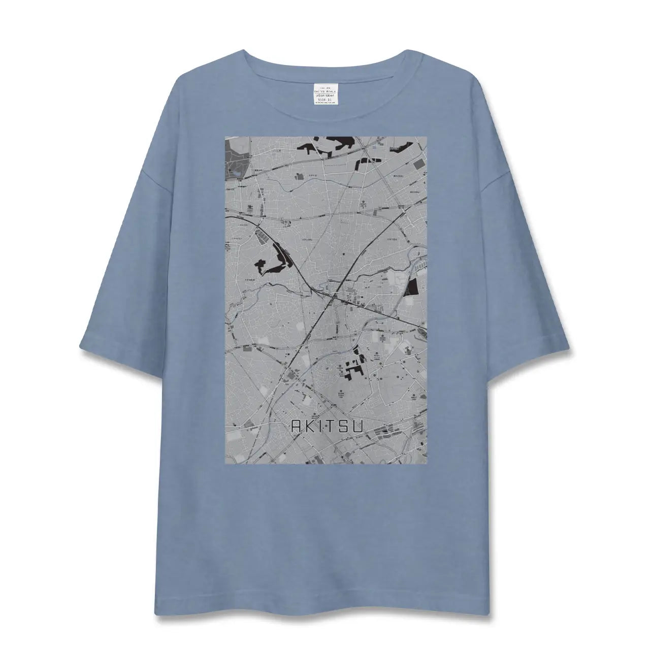 【秋津(東京都)】地図柄ビッグシルエットTシャツ