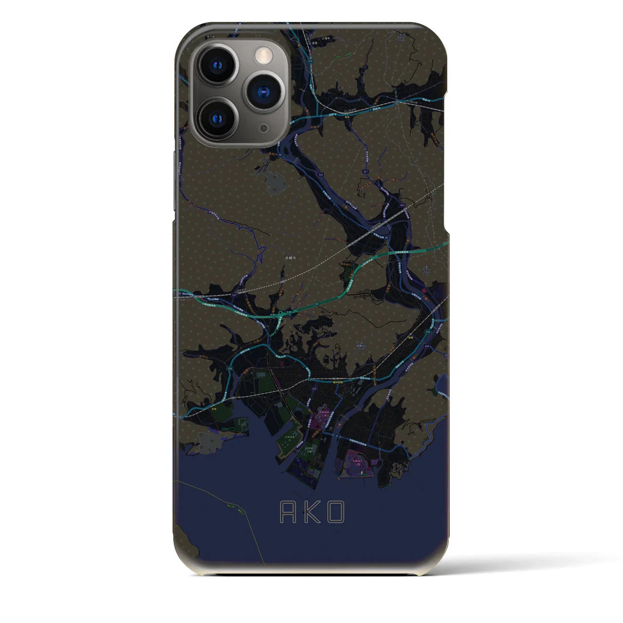 【赤穂(兵庫県)】地図柄iPhoneケース(バックカバータイプ)