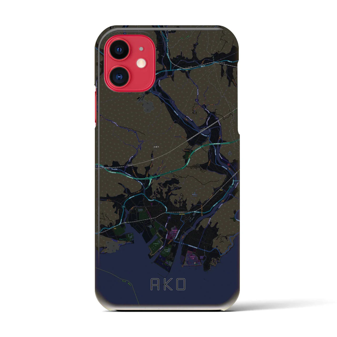 【赤穂(兵庫県)】地図柄iPhoneケース(バックカバータイプ)