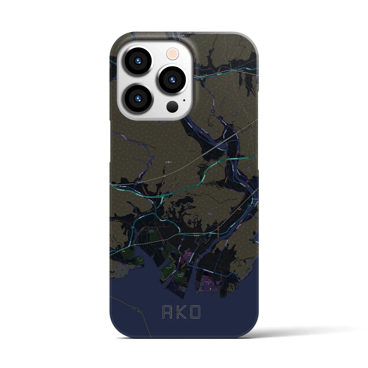 【赤穂(兵庫県)】地図柄iPhoneケース(バックカバータイプ)