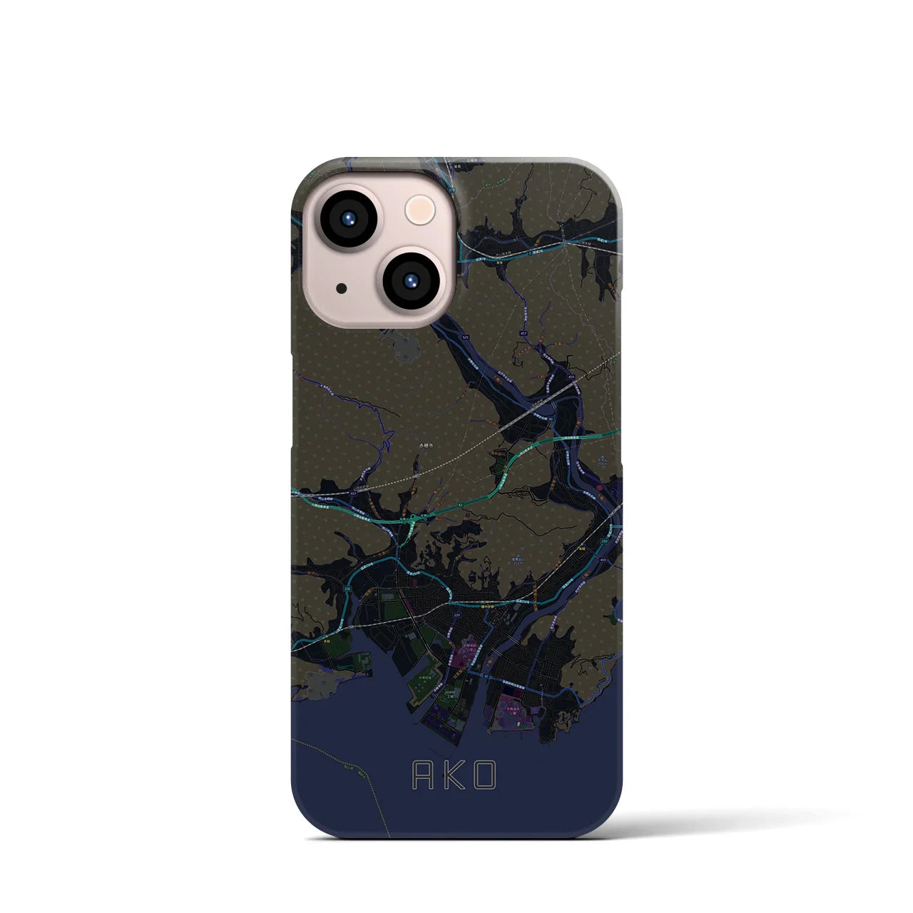 【赤穂(兵庫県)】地図柄iPhoneケース(バックカバータイプ)