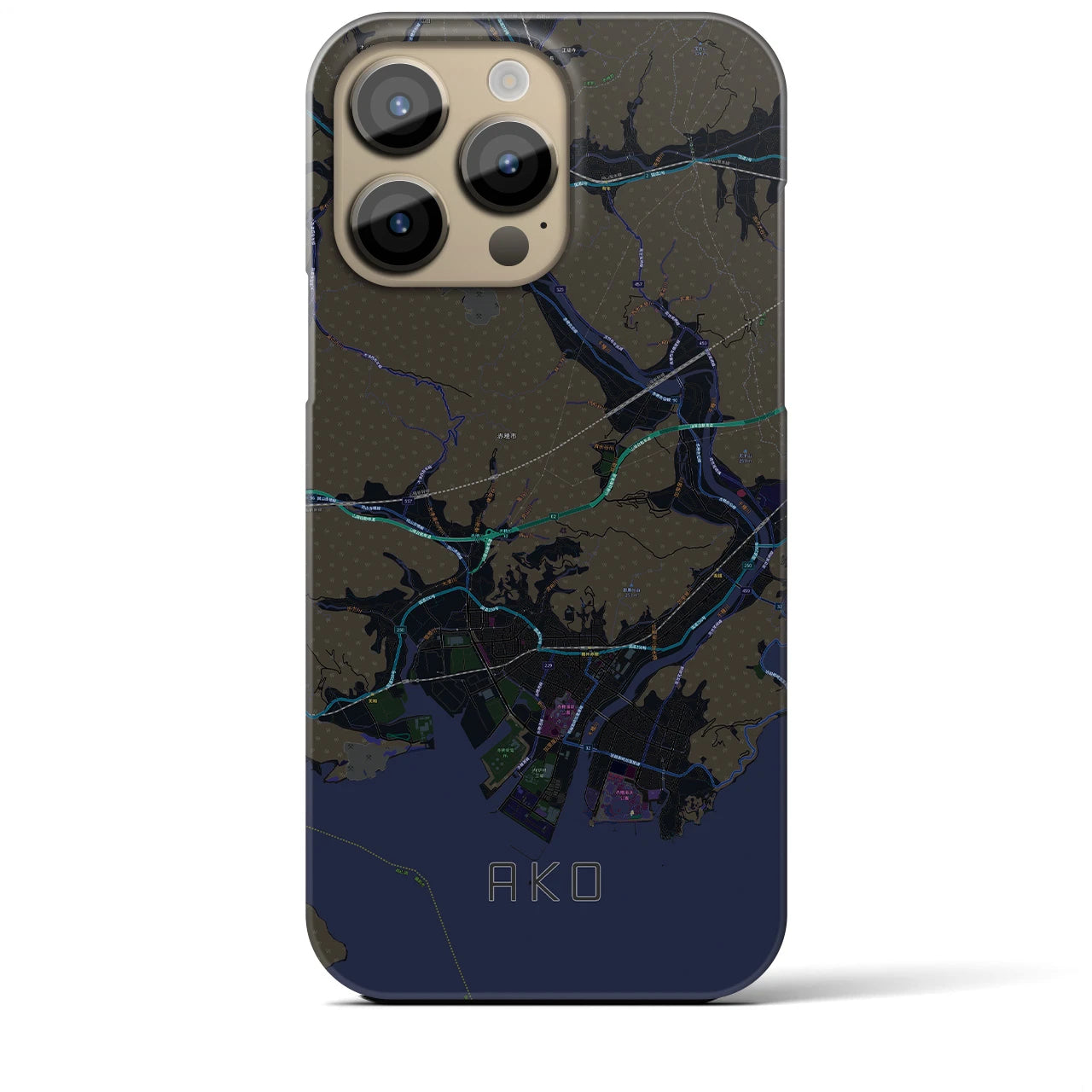 【赤穂(兵庫県)】地図柄iPhoneケース(バックカバータイプ)