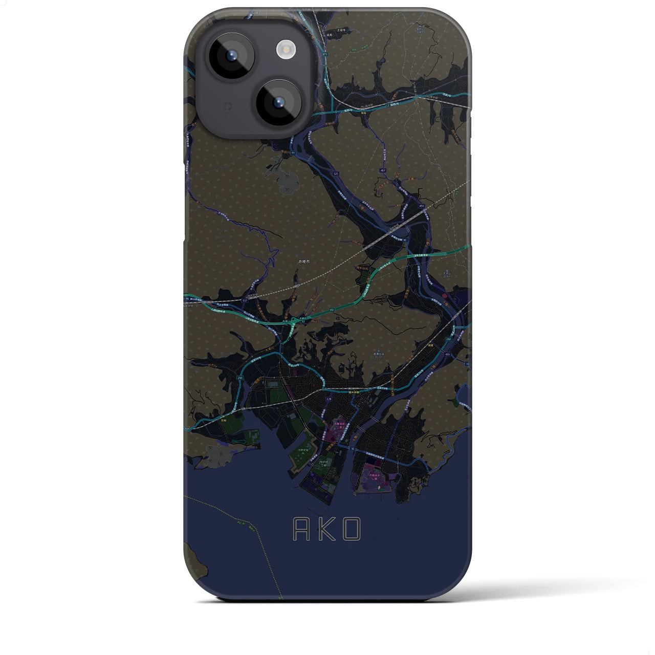 【赤穂(兵庫県)】地図柄iPhoneケース(バックカバータイプ)