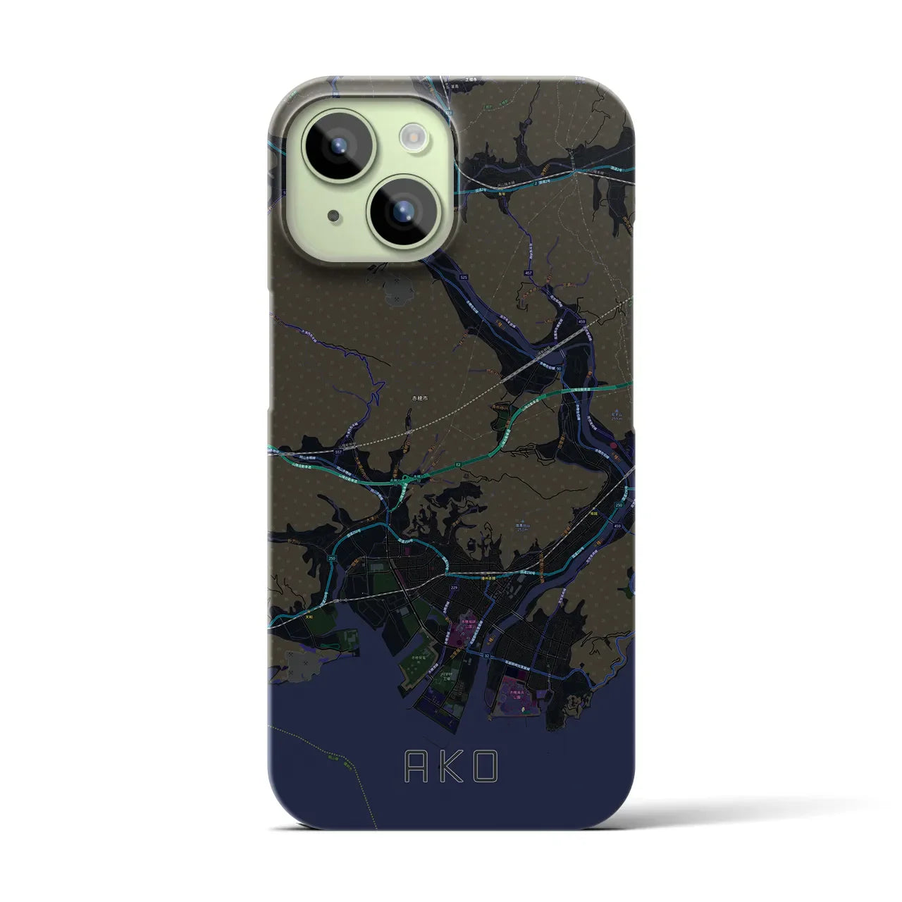 【赤穂(兵庫県)】地図柄iPhoneケース(バックカバータイプ)