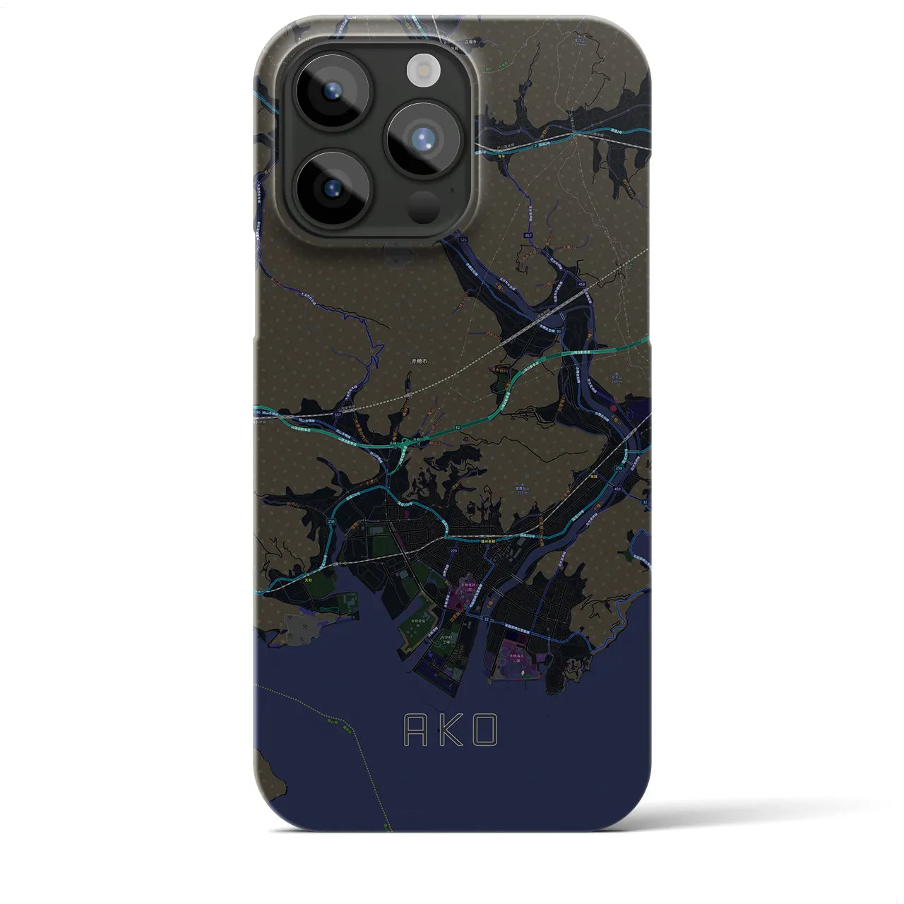 【赤穂(兵庫県)】地図柄iPhoneケース(バックカバータイプ)