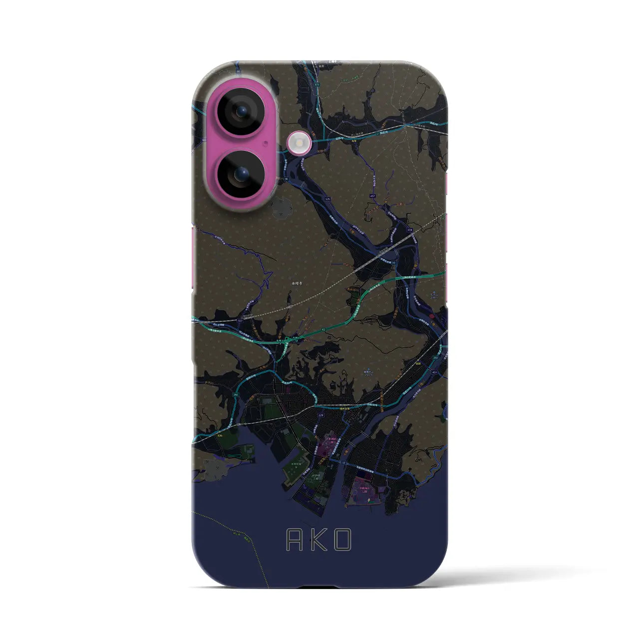 【赤穂(兵庫県)】地図柄iPhoneケース(バックカバータイプ)