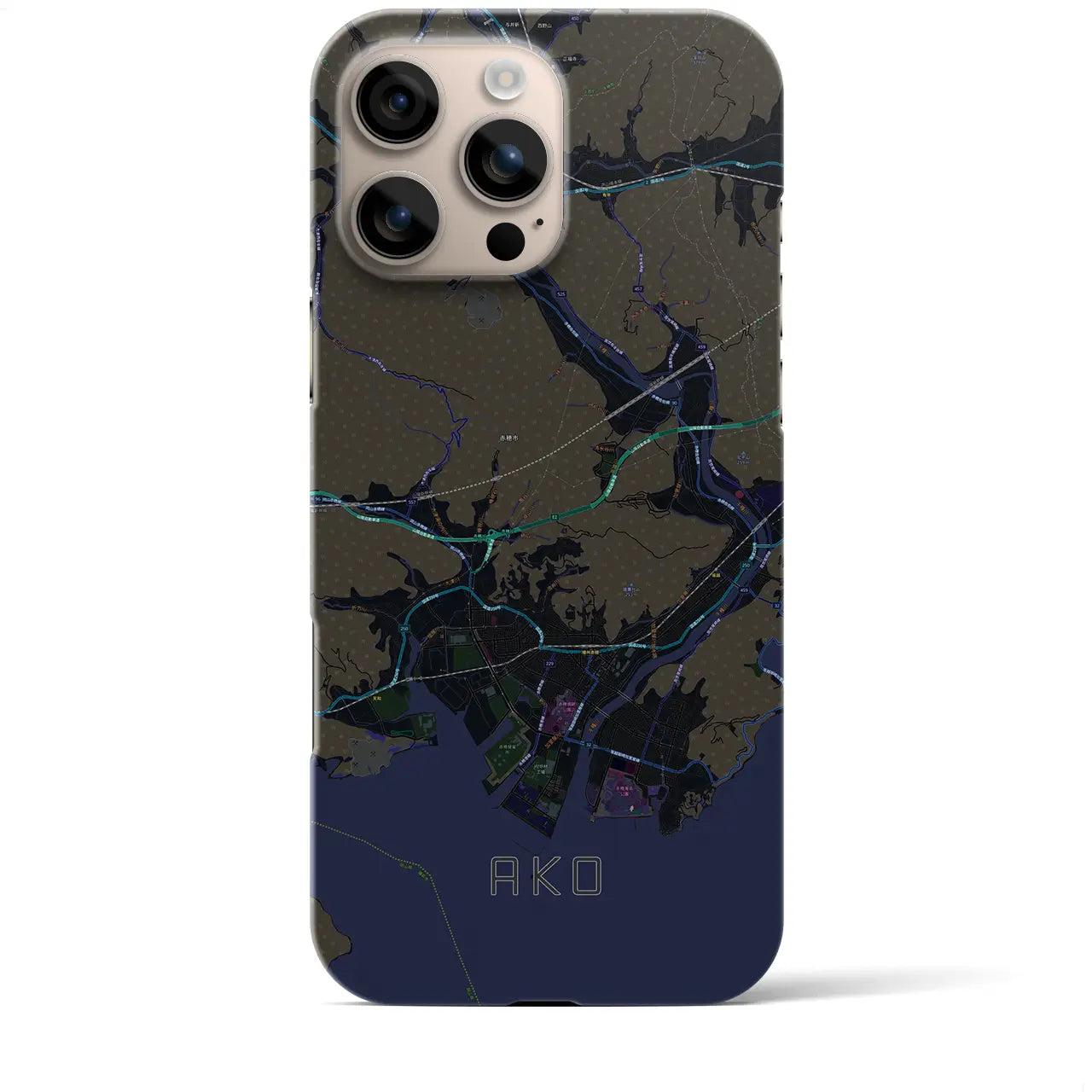 【赤穂(兵庫県)】地図柄iPhoneケース(バックカバータイプ)