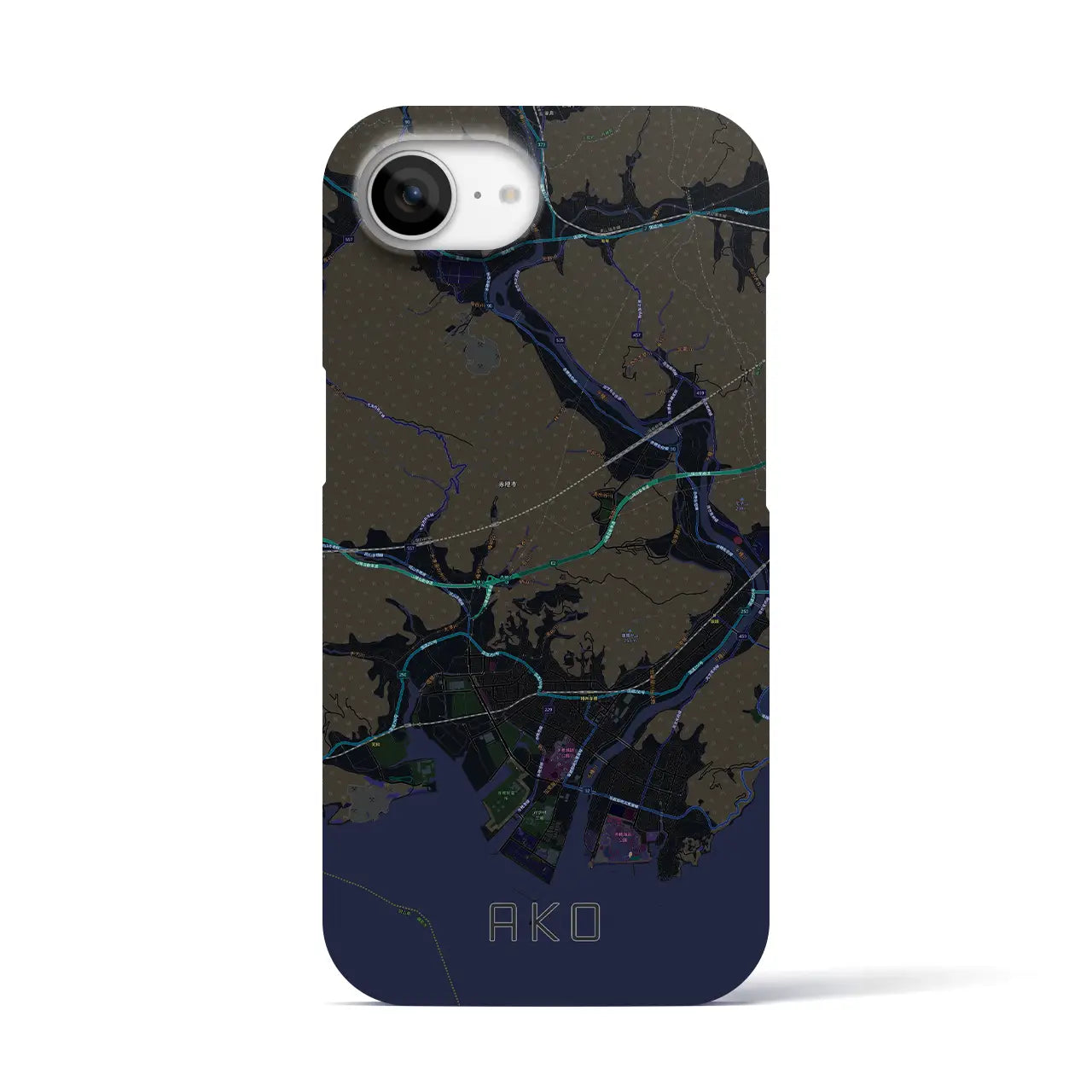 【赤穂(兵庫県)】地図柄iPhoneケース(バックカバータイプ)
