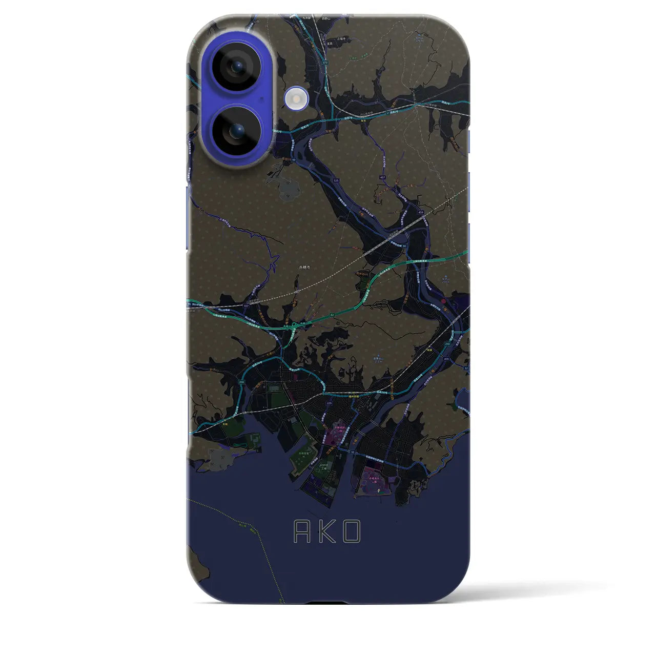 【赤穂(兵庫県)】地図柄iPhoneケース(バックカバータイプ)