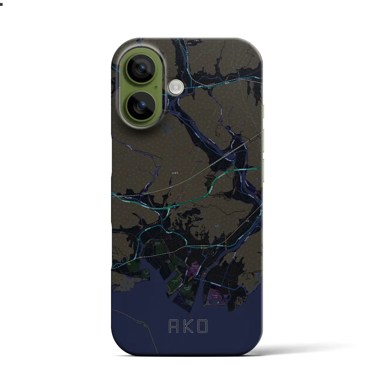 【赤穂(兵庫県)】地図柄iPhoneケース(バックカバータイプ)