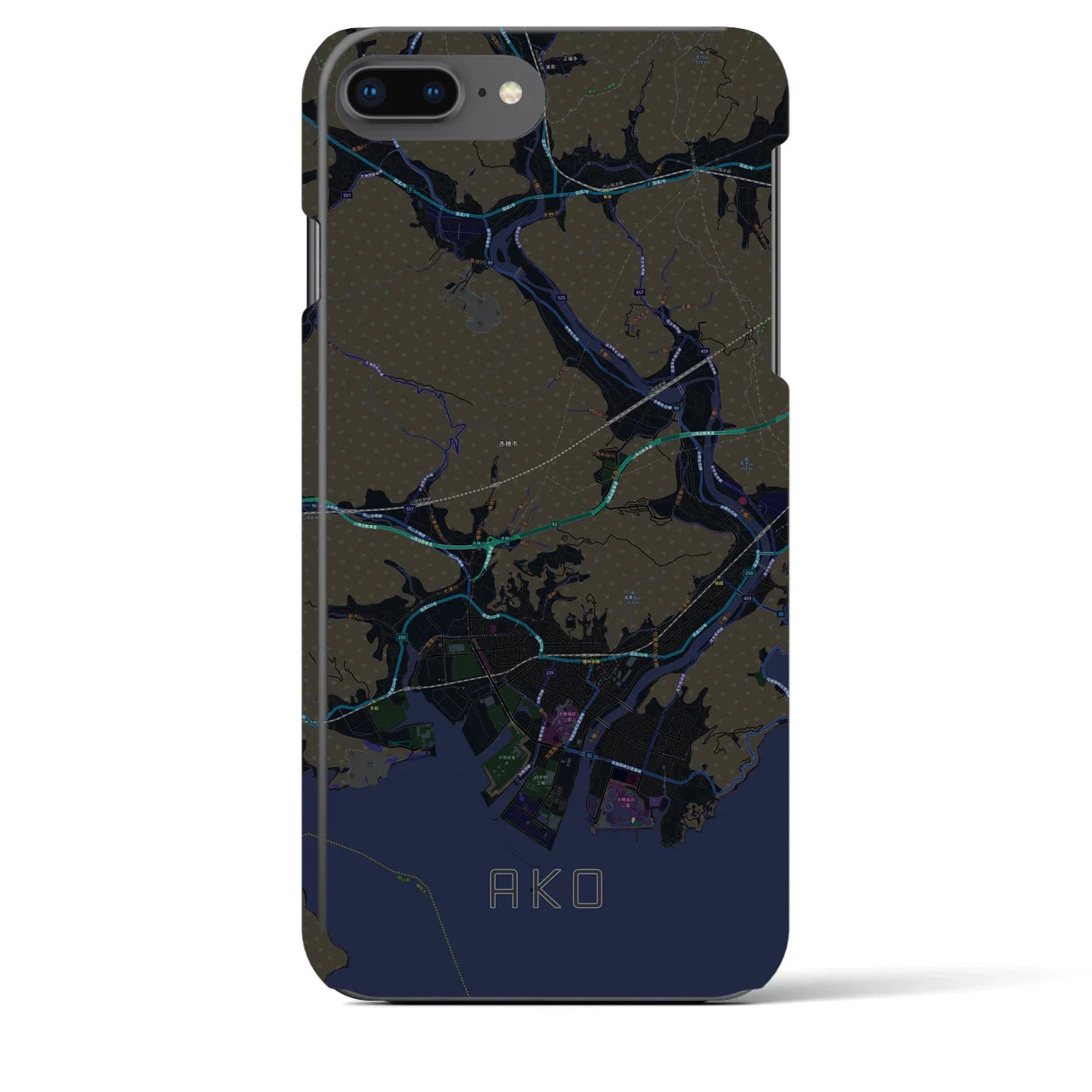 【赤穂(兵庫県)】地図柄iPhoneケース(バックカバータイプ)