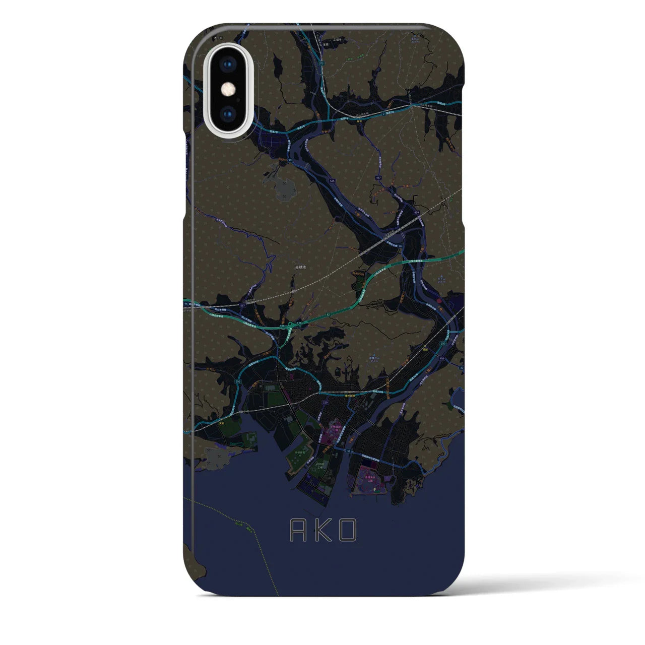 【赤穂(兵庫県)】地図柄iPhoneケース(バックカバータイプ)