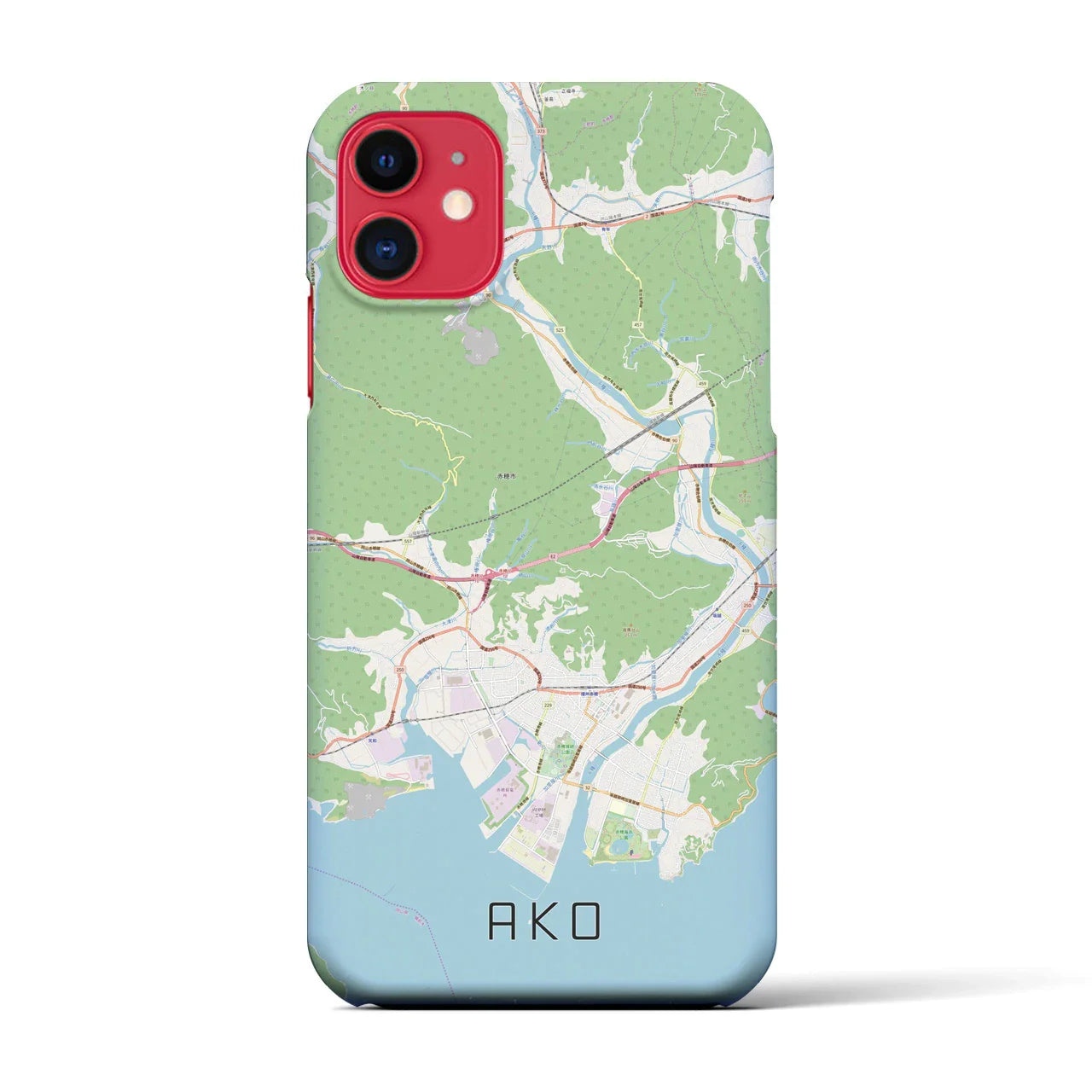 【赤穂(兵庫県)】地図柄iPhoneケース(バックカバータイプ)