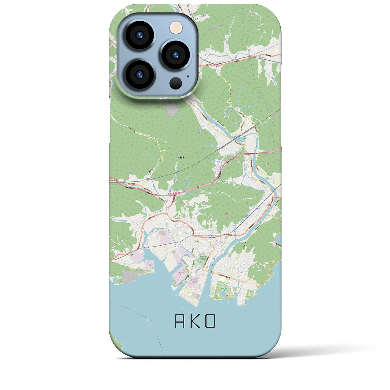 【赤穂(兵庫県)】地図柄iPhoneケース(バックカバータイプ)
