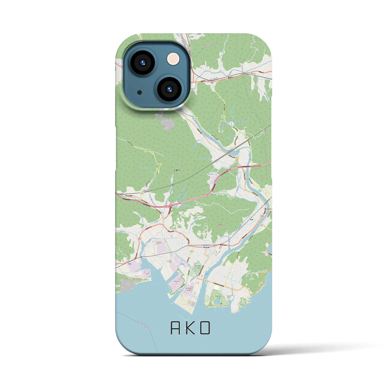 【赤穂(兵庫県)】地図柄iPhoneケース(バックカバータイプ)