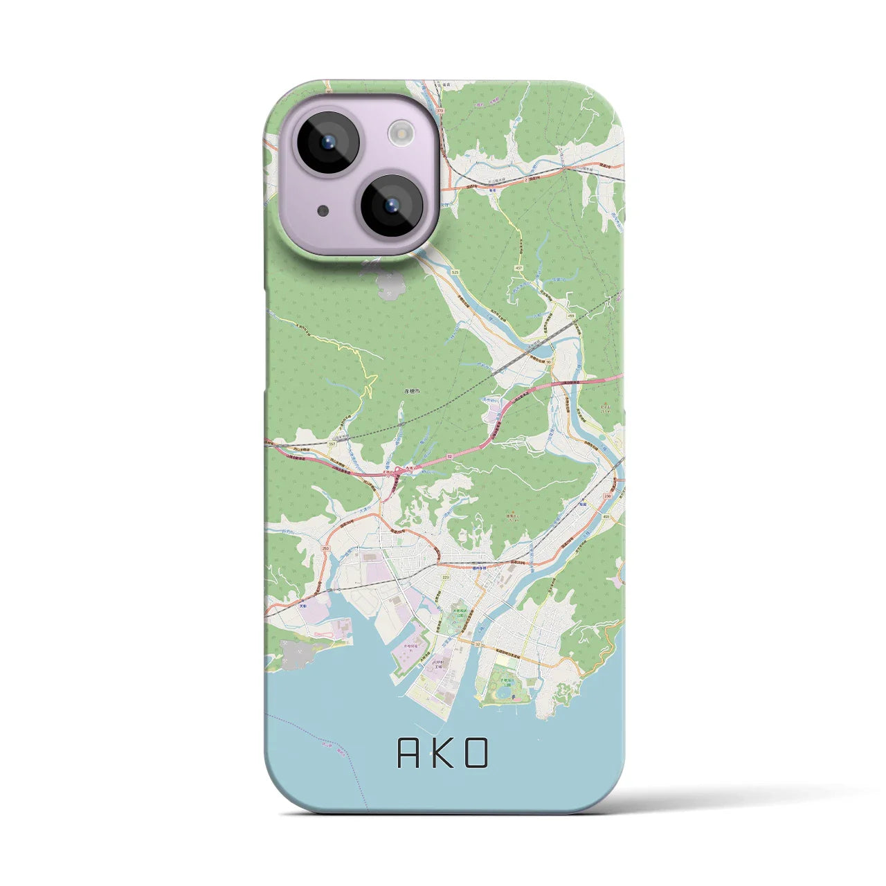 【赤穂(兵庫県)】地図柄iPhoneケース(バックカバータイプ)
