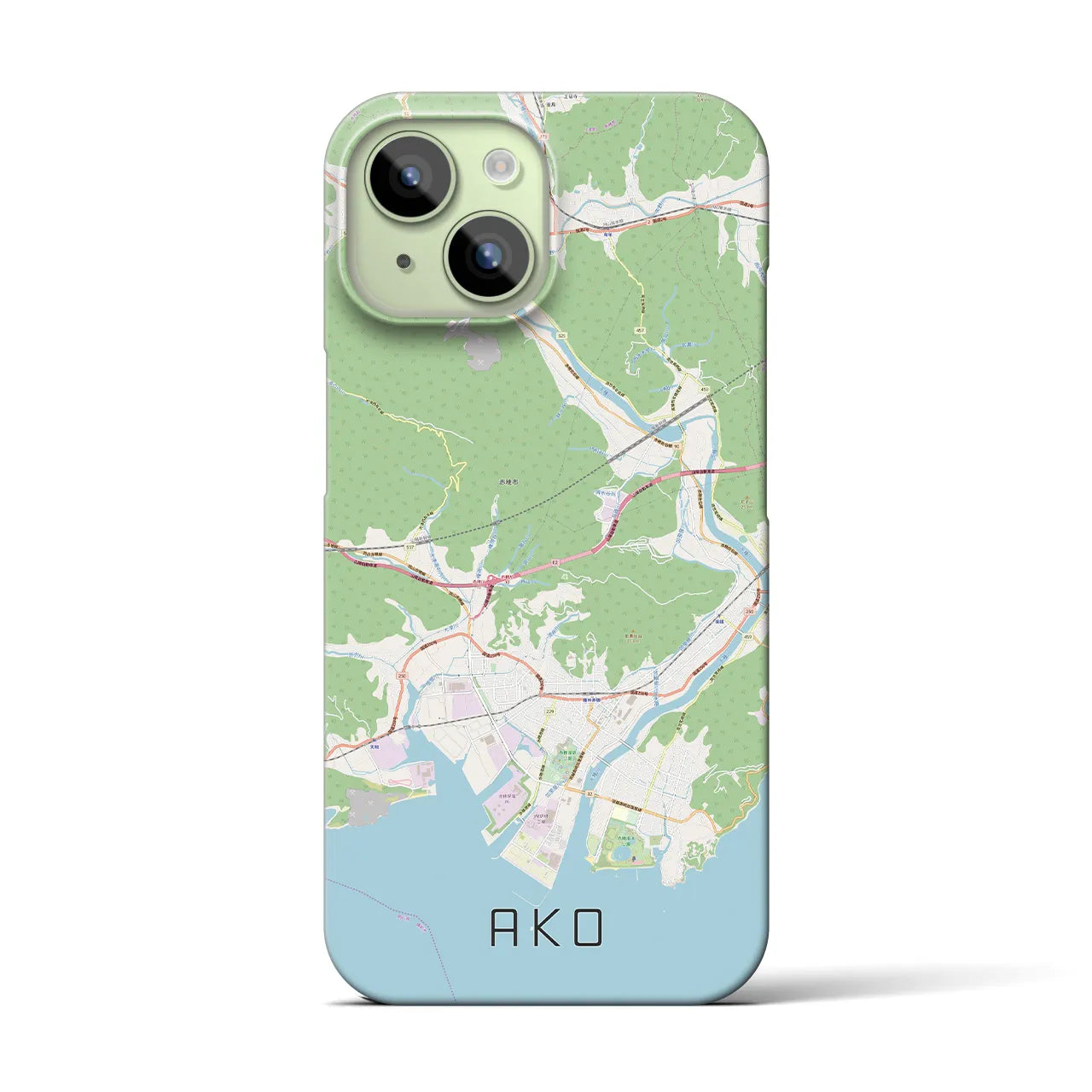 【赤穂(兵庫県)】地図柄iPhoneケース(バックカバータイプ)