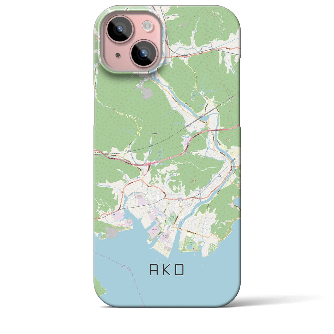 【赤穂(兵庫県)】地図柄iPhoneケース(バックカバータイプ)