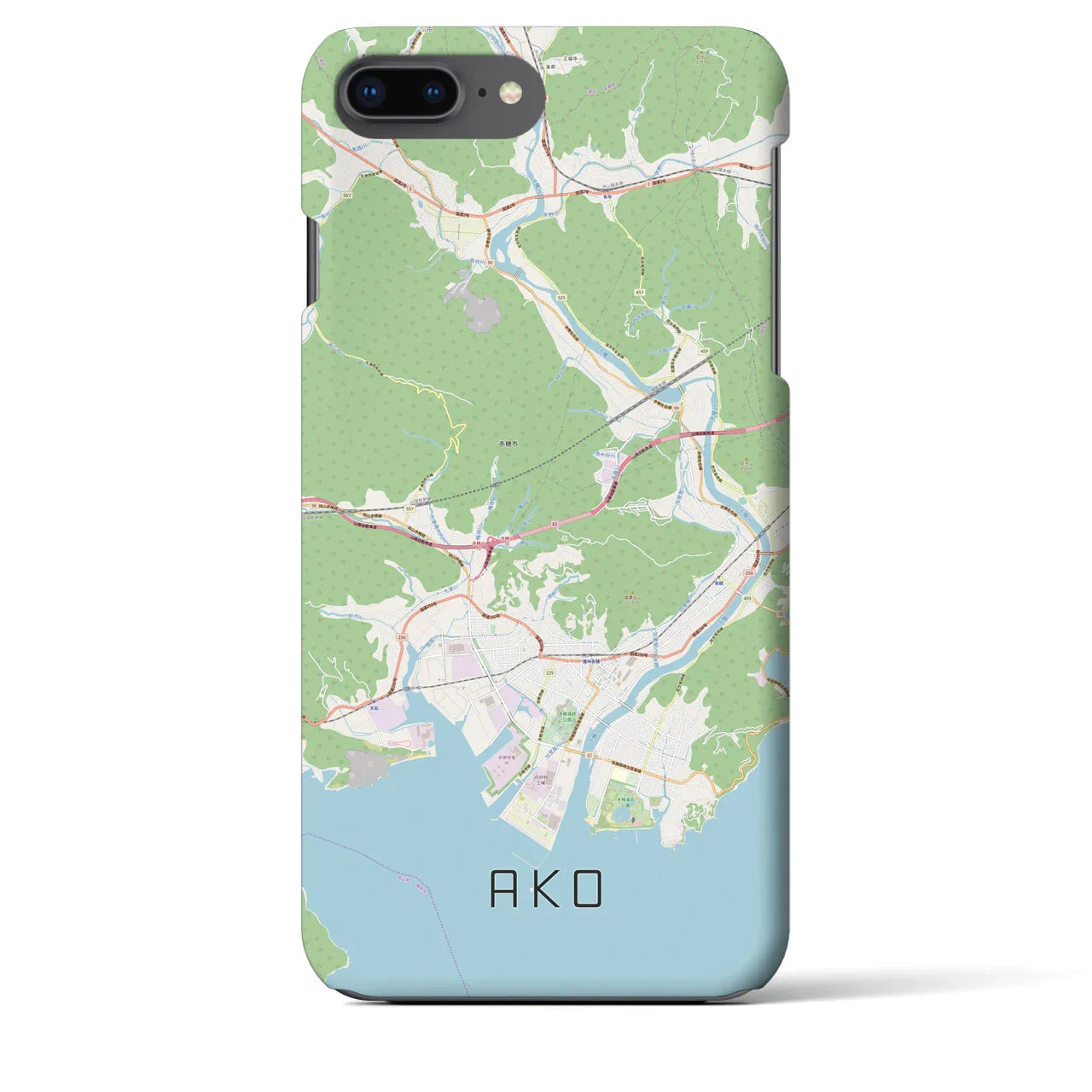 【赤穂(兵庫県)】地図柄iPhoneケース(バックカバータイプ)