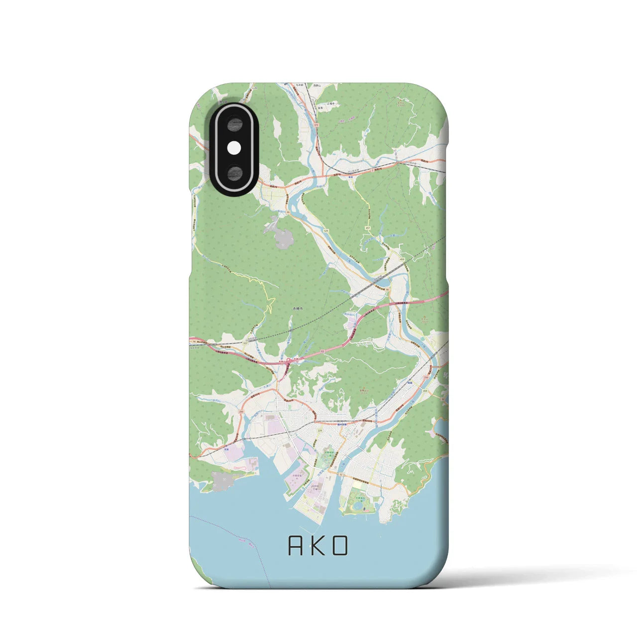 【赤穂(兵庫県)】地図柄iPhoneケース(バックカバータイプ)