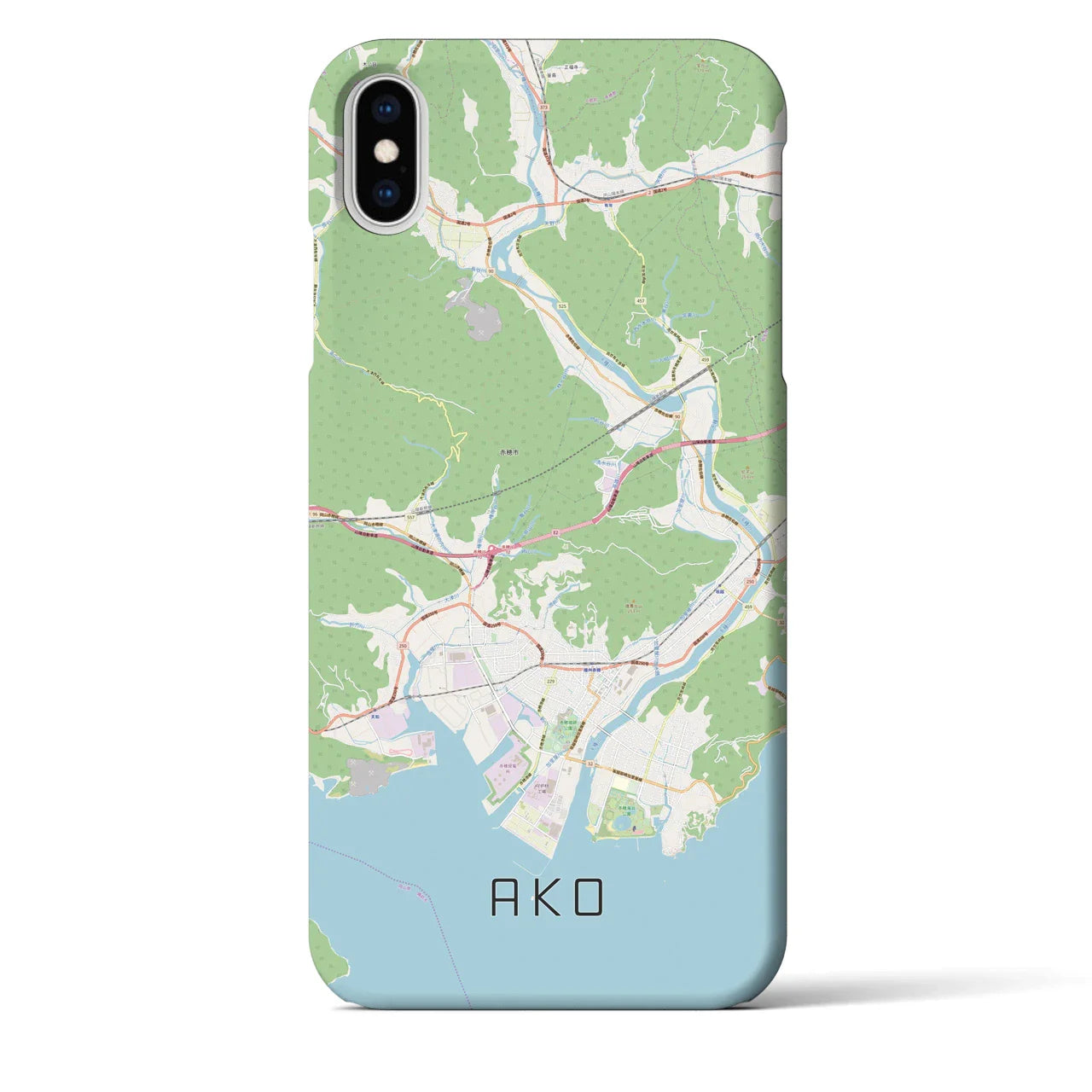 【赤穂(兵庫県)】地図柄iPhoneケース(バックカバータイプ)